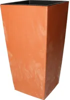 KOTARBAU® Doniczka 170x170x325mm Imitacja betonu terakota + wkladka Dekoracyjna