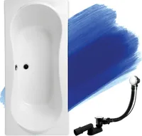 BADLAND Badewanne Rechteck Long 170x80 mit Ablaufgarnitur, Füßen GRATIS ohne Verkleidung