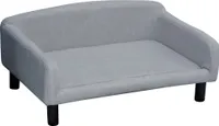 PawHut Hundesofa mit Weichem Bezug Haustiersofa mit Holzbeinen Hundebett 82 x 54 x 36 cm