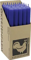 Stabkerzen aus Paraffin, 250/22 mm, Dunkelblau, KERZENFARM HAHN, Brenndauer ca. 12h, 25 Stück pro Verpackung