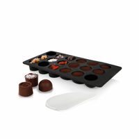 Boska Chocowares Choco Praline Starter Set, 2 ks, forma na čokoládu, forma na pralinky, forma, silikonová, černá, 20 cm, 320406