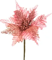 Weihnachtsstern schimmernder Stecker - rosa