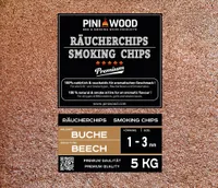 PINI 5 Kg Räucherchips Buche 1-3 mm Smoking Dust Räucherspäne 18 Liter