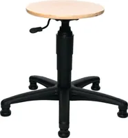 Drehhocker m.Bodengl.Buche natur Sitz-H.390-520mm TOPSTAR