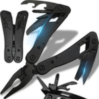 Multitool 11 in 1 Multifunktionswerkzeug 10,5 cm Zange Säge Messer Kartonöffner Feile Drahtschneider Flaschen und Dosenöffner Schraubendreher Retoo