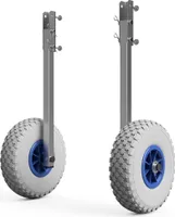 Heckräder Slipräder Schlauchbooträder Transporträder klappbar Edelstahl SUPROD ET260, grau/blau