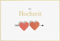 Hochzeit  Vermählung  Glückwunschkarte im Format 115x17cm mit Umschlag