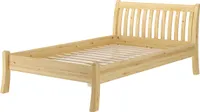 Komfortables Einzelbett Seniorenbett 120x200 Gästebett Kiefer massiv V-60.61-12Rollrost inkl.