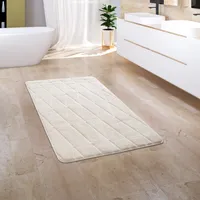 Badezimmerteppich Badematte Badteppich Badvorleger Flauschig Memory Foam 3D Grösse 65x120 cm