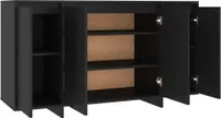 vidaXL Příborník černý 135x41x75 cm Materiál dřeva