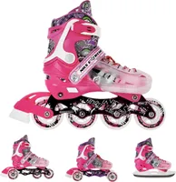 Nils Extreme Inliner Skates 4in1 - Schlittschuhe Kinder - Rollerblades- Inliner Skates Kinder - Inline Skates - Eislaufschuhe 39-43 - Rosa - NH18122