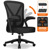 Aiibot Bürostuhl,Bürostuhl Ergonomischer mit klappbaren Armlehnen Schreibtischstuhl Armlehnen Höhenverstellbarer Drehstuhl Chefsessel bürostuhl 150 kg