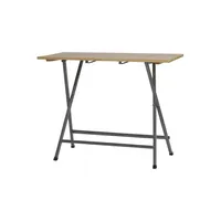 Stehtisch 140cm x 70cm Kiefernholz Gestell Stahl pulverbeschichtet