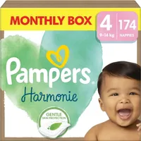 Pampers® Windeln Harmonie™ Größe Gr.4 (9-14 kg) für Babys und Kleinkinder (4-18 Monate), 174 St.