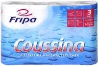 Fripa Küchenrolle Coussina 3-lagig weiß Tissue 4 Rollen à 51 Blatt