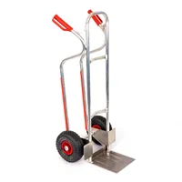 Aluminium Sackkarre 200 kg - Ladeschaufel 280x280 mm - EU (Räder nach Ihrer Wahl - siehe Varianten) HIER: Luftrad / PVC-Felge / Rollenlager