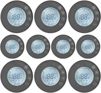 10X Digital LCD Raumthermostat thermostat für Wasser- / Gaskessel &Wassererwärmung Fußbodenheizung Programmierbarer Raumtemperaturregler mit runder Hintergrundbeleuchtung