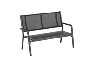 KETTLER Basic Plus 2er Gartenbank anthrazit/anthrazit, Aluminium/Outdoorgewebe