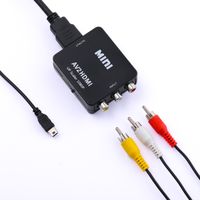 AV auf HDMI Konverter, RCA Composite CVBS AV to HDMI Konverter Audio Video Adapter Mini Box Unterstützung 1080P für PC/TV/PS3/Blu-Ray DVD
