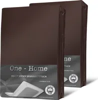 2 Spannbettlaken Bettlaken braun 90x200 - 100x200 cm Heavy Jersey Baumwolle Set