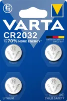 VARTA Batterie Lithium Knopfzelle CR2032 3V Electronics | Packung (4 Stück)