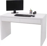 Schreibtisch HWC-G51, Bürotisch Computertisch Arbeitstisch, Hochglanz Weiß  120x60cm