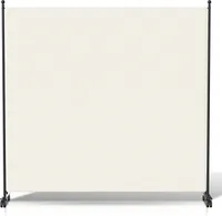 Yakimz Paravent auf Rollen Outdoor Raumteiler Garten Spanische Wand Trennwand Raumtrenner 1 teilig Beige 187x181 cm