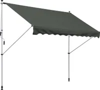 Outsunny Sonnenschirm teleskopisch klemmbar grau 300 x 150cm