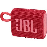 JBL GO 3 - Prenosný bezdrôtový reproduktor Bluetooth, vodotesný a prachotesný (IP67), čas prehrávania až 5 hodín so zvukom HiFi, červený