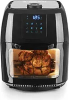 GOURMETmaxx Digitale XXL Heißluftfritteuse 9 Liter Fettfreies Frittieren inklusive Drehspieß Fritteuse, Backofen Drehgrill Fritöse Frittöse