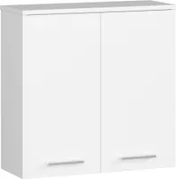 Badezimmer-Hängeschrank FIN Weiß 60 cm 2 Türen 2 Regalböden B60xH60xT22,5 cm