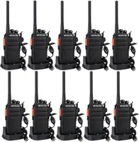 Retevis RT24 Plus Funkgeräte Set mit Headset, PMR Lizenzfrei Walkie Talkies mit Headset und wiederaufladbarem Akku, Für Schulen, Supermärkte(10 STK)