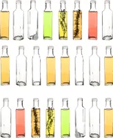 BigDean 24x Glasflaschen 250ml eckig mit Schraubverschluss -Kleine Flaschen zum Befüllen-  Germany - Likörflaschen, Ölflaschen, Schnapsflaschen