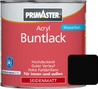 Primaster Acryl Buntlack RAL 9005 750 ml tiefschwarz seidenmatt