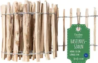 Creative Home Staketenzaun 5m x 35cm (LxH) | Haselnusszaun Rollzaun Lattenabstand 3-5 cm | Rasenkante Blumenbeet Umrandung