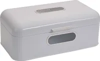 Echtwerk Retro Brotkasten aus Metall mit Sichtfenster, Weiß, 42, 5 x 23, 8 x 17 cm
