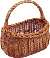 Einkaufskorb, Tragekorb, Weidenkorb, Bügelkorb, T 34cm x B 24cm x H 20cm