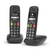 Gigaset E290 Duo Analoges/DECT-Telefon Schwarz Anrufer-Identifikation