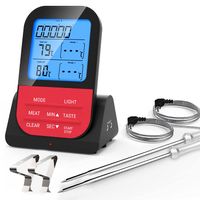 Digitales Thermometer Küchenthermometer Funk LCD Display für BBQ Fleisch Milch 