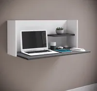 VCM Holz Hänge Schreibtisch Wandlaptoptisch Workstation Computertisch Workas