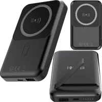 FOREVER Powerbank kabelloses PD QC 22.5W 10000 mAh, Kompatibel mit MagSafe Induktive 15W Power Bank für Apple Power Delivery, Quick Charge, USB, USB-C