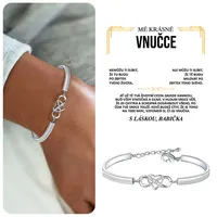 Lovilion Náramek "Vždy mě měj ve svém srdci" se vzkazem "Mé krásné vnučce" – ORIANA_HEARTBRACELET