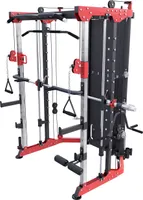 GORILLA SPORTS® Power Rack - inkl. Olympia Langhantel, Dip-Station, Kabelzug, Klimmzugstange, Beincurler - Power Cage, Kraftstation, Multipresse, Multistation, Fitness, Krafttraining, Gym, Zuhause