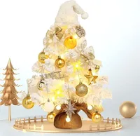 Mini Weihnachtsbaum,Weihnachtsbaum mit Lichtern ,50cm Künstlicher Weihnachtsbaum ,Tischplatte Weihnachtsdekorationen,DIY Weihnachtsdekoration