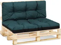 Palettenkissen Outdoor Waschbar - 40x120 cm Pallettensitzkissen für Europaletten Sitzkissen Polster Grün