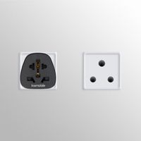 kwmobile 2x Reiseadapter Typ-D - Reise Adapter zu Typ D Steckdose in z. B. Indien Sri Lanka - Stromadapter Urlaub Schwarz