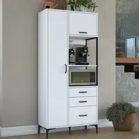 Skye Decor, JE112 - 2958, Mehrzweckschrank, Weiß, 100 % MELAMINBESCHICHTETE Spanplatte der Güteklasse E1, 90 x 40 x 198,6 cm