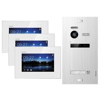 Balter EVO Video-Türsprechanlage 7" Monitor x3 Touchscreen 2-Draht BUS Komplettsystem für Einfamilienhaus