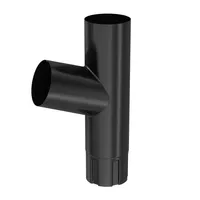 BRYZA Abzweigrohr verzinkt Ø 90 mm, Schwarz RAL 9005
