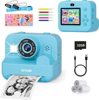 Sofortbildkamera Kinder Mit Selfie,kinderkamera Kompaktkameras1080P HD Sofortdruck von Fotos